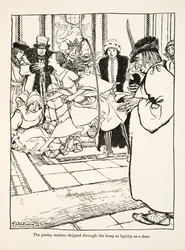 The pretty maiden skipped through the hoop as lightly as a deer, from Little Brother & Little Sister and Other Tales by the Brothers Grimm