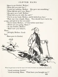 When he got home he had the rope in his hand, but there was nothing at the end of it