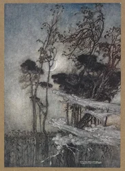 ... the moon, like to a silver bow new-bent in heaven. A scene from 
