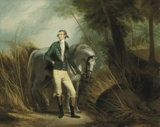 A Gentleman Wild Boar-Hunting in an Indian Landscape