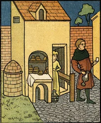 A Bakery in the 16th Century, After a Miniature