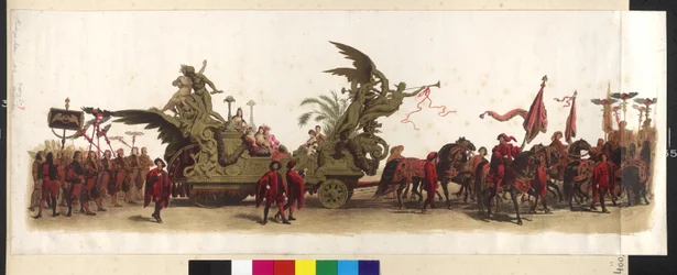Coach of the Makart-Festzug (Parade for the Silver Anniversary of Franz Josef and Elisabeth) on 27th April 1879 in Vienna