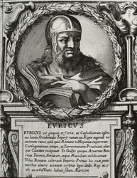 Euric (420-484). King of the Visigoths (466-484). Engraving