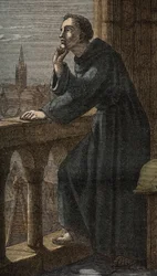 English Philosopher Roger Bacon in Oxford