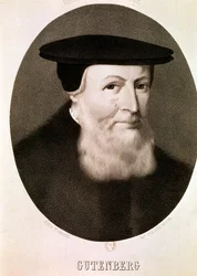 Portrait of Johannes Gutenberg (etching)
