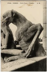Gargoyle or Chimera of the Notre Dame Cathedral, Paris - Postcard, Selva Collection