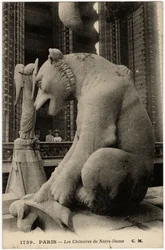 Gargoyle or Chimera of the Notre Dame Cathedral, Paris - Postcard, Selva Collection