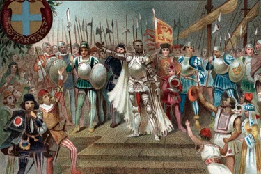 Othello returns victorious to Cyprus, Act I Scene 1 from opera Otello by Giuseppe Verdi