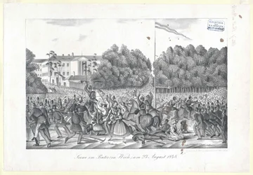 Scene in the Prater (in Vienna) on 23rd August 1848