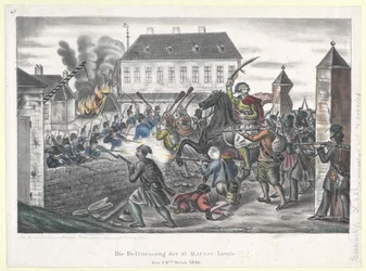 The assault of the St. Marxer line on 28th October 1848