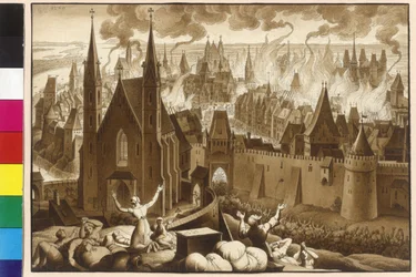 The tremendous incendiary of Vienna between King Ottokar in 1260
