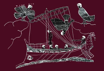 Ulysses and the Mermaids Trying to Attract the Ship of the Sailors