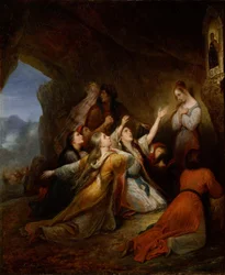Greek Maidens Invoking the Protection of the Virgin Mary in Battle