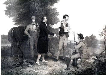 The Capture of British Spy Major John Andre (engraving)
