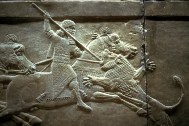 King Ashurnasirpal II During a Royal Lion Hunt