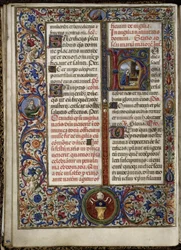 Missal of Thomas James: Initial with the Nativity