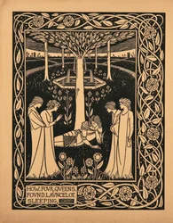 How Four Queens Found Lancelot Sleeping. Illustration to the Book Le Morte d