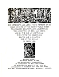 Title-Page Designed by Aubrey Beardsley for Messrs. J. M. Dent and Sons Ltd
