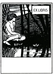 Vignette ex libris by Aubrey Beardsley