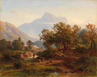 Region in South Tyrol–Landscape in the Morning Light
