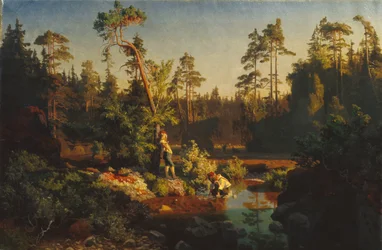Little Boys in the Forest (Shepherd Boys)