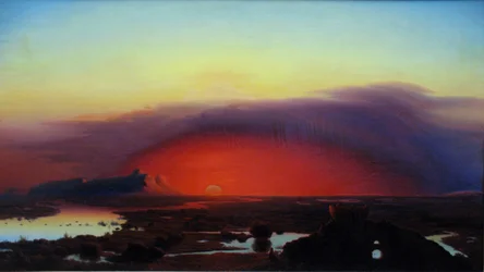 The Pontine Marshes at Sunset