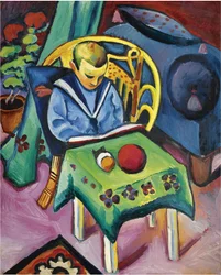 Boy with Book and Toys