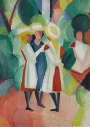 Three Girls with Yellow Straw Hats (I). 1913
