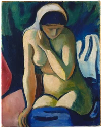 Naked Girl with Headscarf
