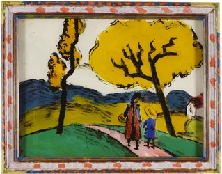 Two Girls in Landscape