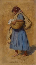 A Farmer’s Wife Blowing her Nose, ca 1871-1874