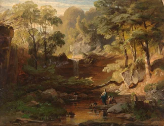 Forest Landscape with Stream