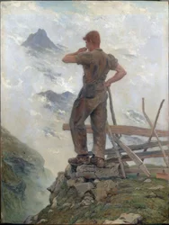 Lioba! Shepherd of the Bernese Oberland, calling back his herd