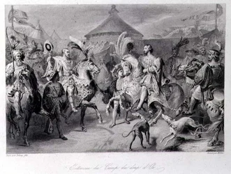 The Meeting on the Field of the Cloth of Gold, 24th June 1520, engraved by Millin