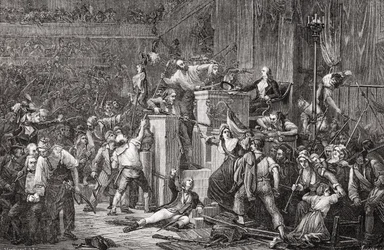 The Head of Feraud at the Tribunal, 20 May 1795, Year III, engraved by Jonnard from 