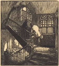 Escalier de la maison ou etait le Chateau Rouge