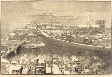 Paris under Snow, View from St.-Gervais