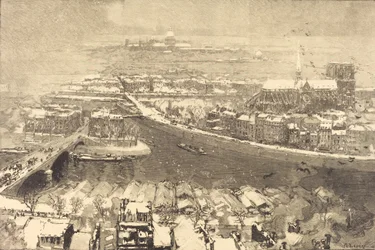 Paris under Snow, View from St.-Gervais