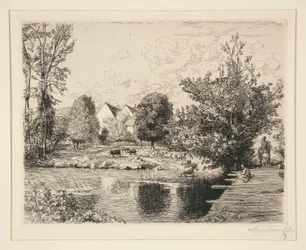 Old Foot-bridge, Banks of the Small Morin