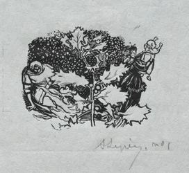 Paris Almanac, 1897: Tail-piece, Winter