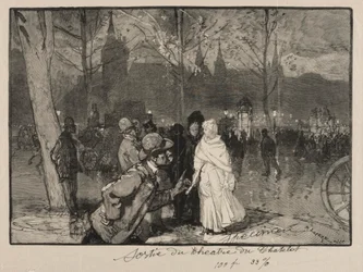 Exit of the Chatelet Theatre