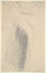 Standing Female Nude, Arms Raised