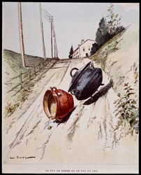 The Earthen Pot and the Iron Pot - in 