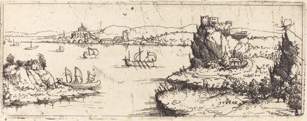 Landscape with Sail Boats