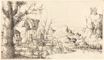 River Landscape with the Temptation of Christ