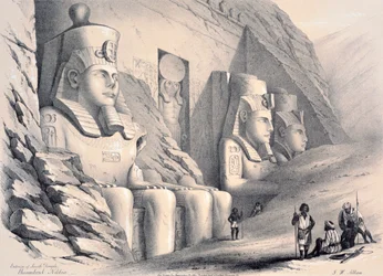 Exterior of the South Temple, Ebsamboul, Nubia, c1850