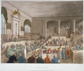 Interior View of the Sessions House, Old Bailey, with a Court in Session, City of London