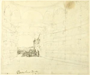 Study for Drury Lane Theater, from Microcosm of London