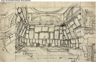 Study for Exhibition Room, Somerset House, from Microcosm of London