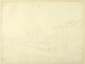 Study for Fire in London, from Microcosm of London